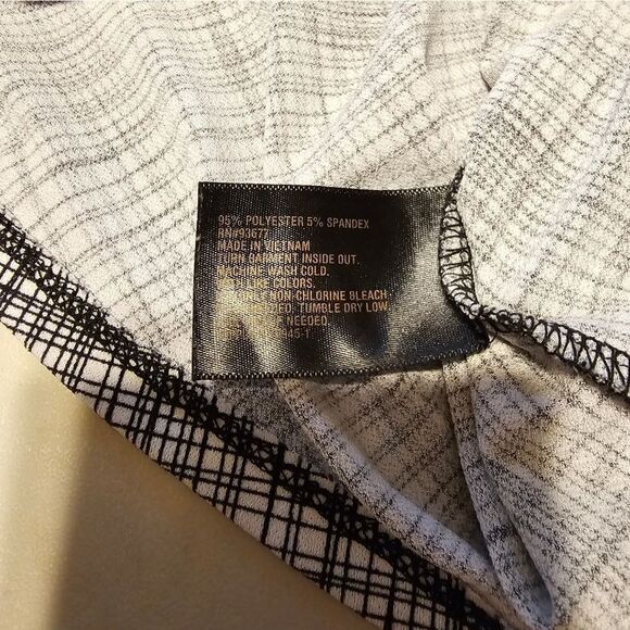 Worthington blouse lt gray/ black women's PM Pre-owned - Picture 4 of 5